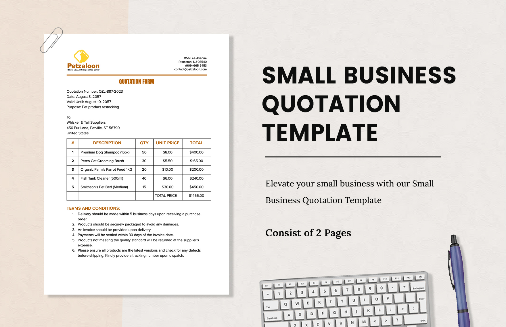 Small Business Quotation Template in Word, PDF, Google Docs - Download | Template.net