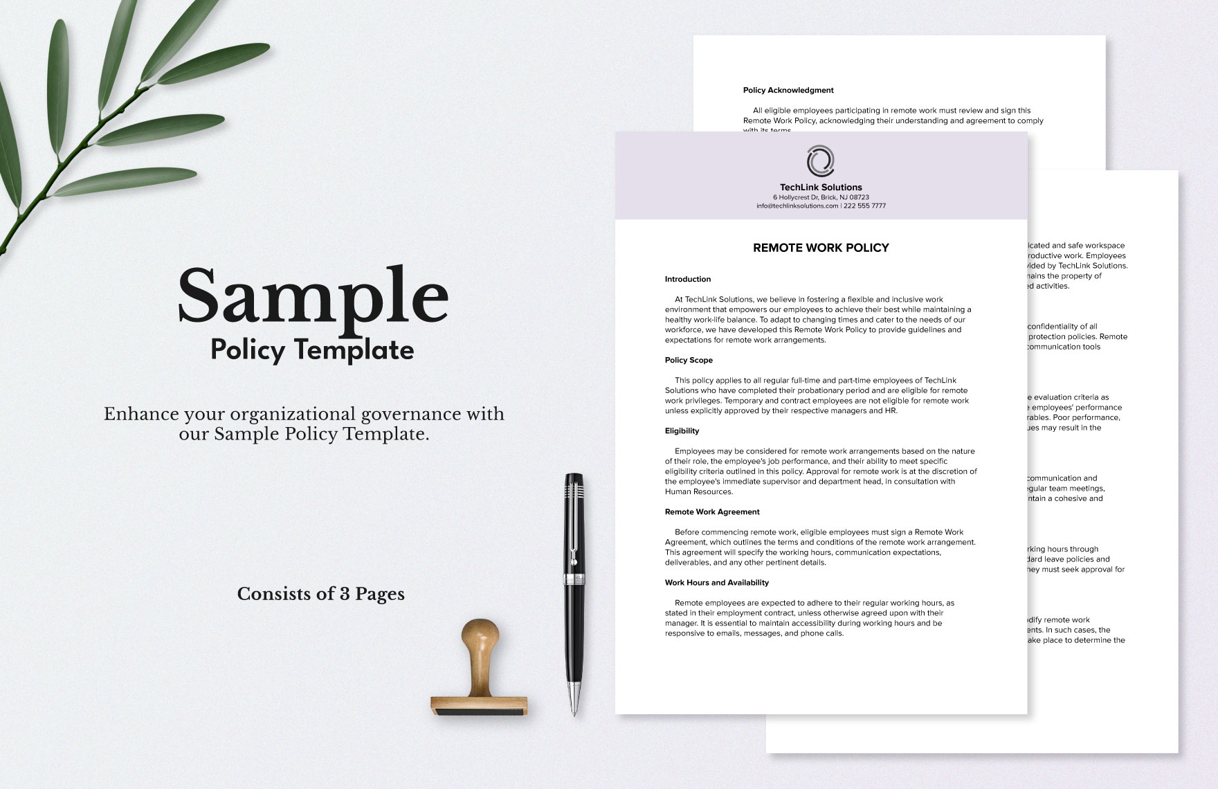 Sample Policy Template