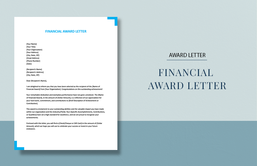 Financial Award Letter in Word, Google Docs, Pages - Download | Template.net