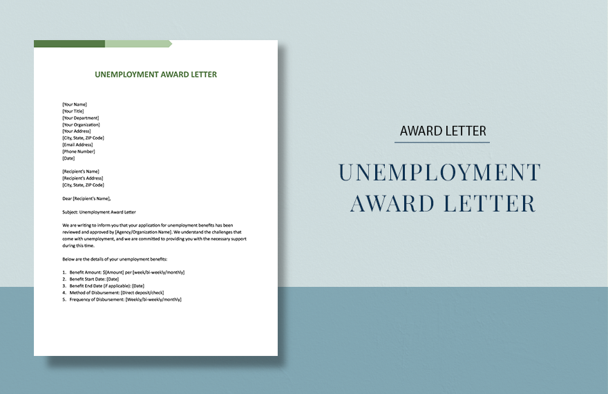 Unemployment Award Letter in Word, Google Docs, Pages - Download | Template.net