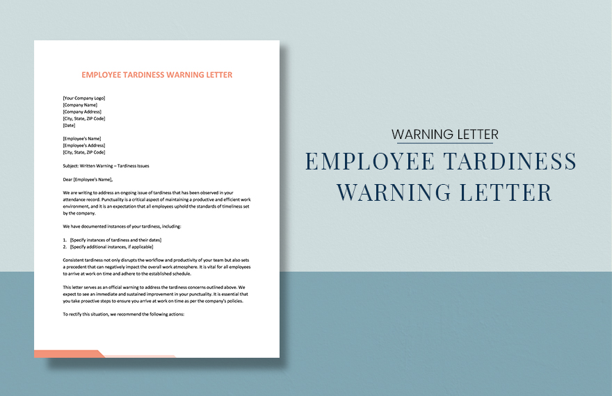 Employee Tardiness Warning Letter