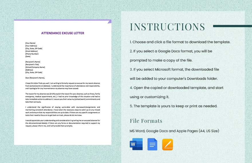 Attendance Excuse Letter