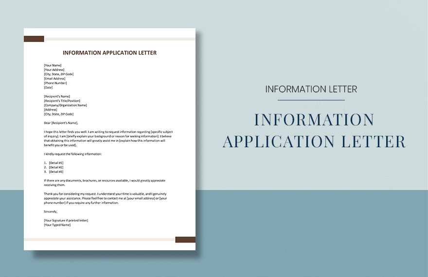 Information Application Letter