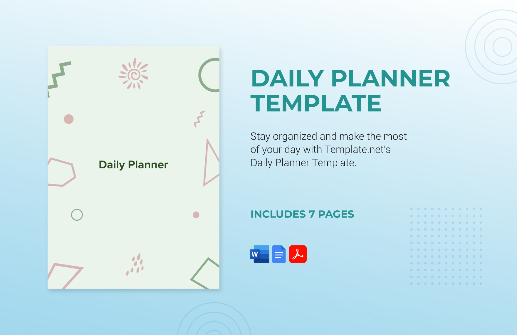 Daily Planner Template in Word, PDF, Google Docs, Pages - Download | Template.net