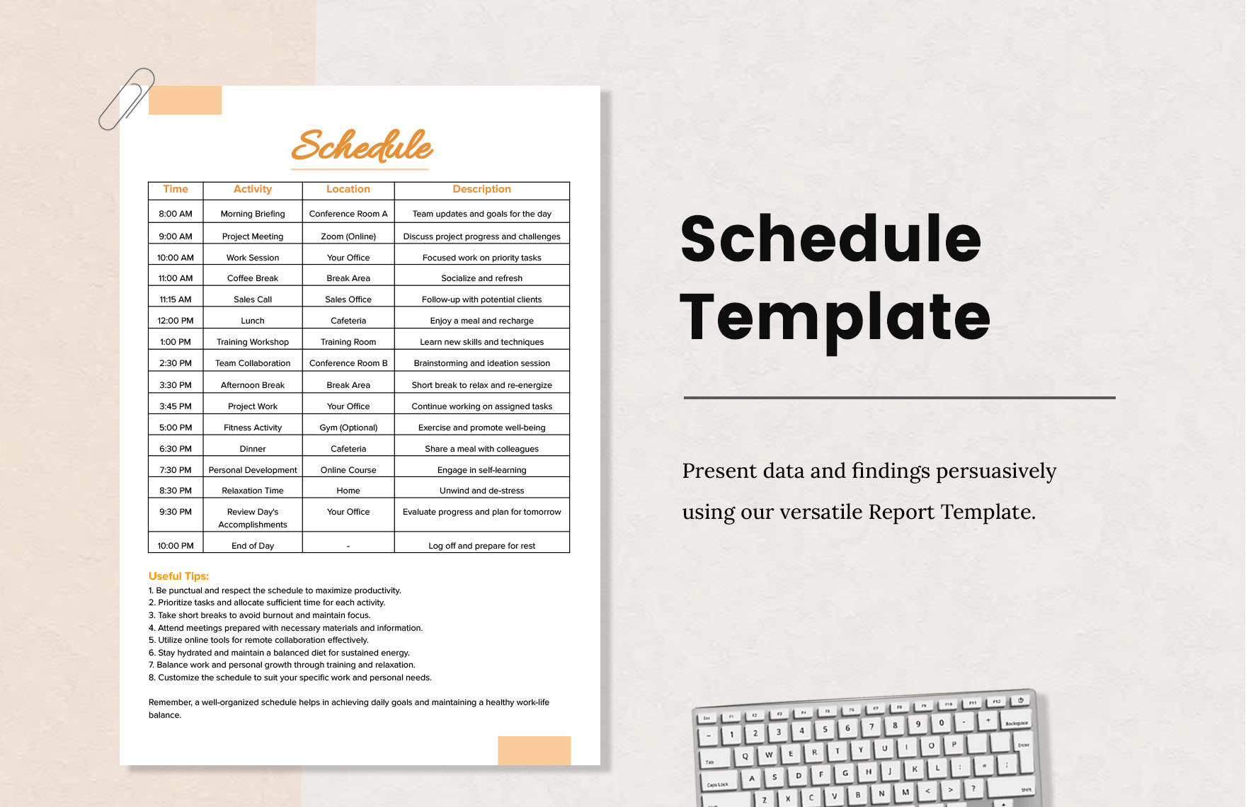 Schedule Template in Word, PDF - Download | Template.net