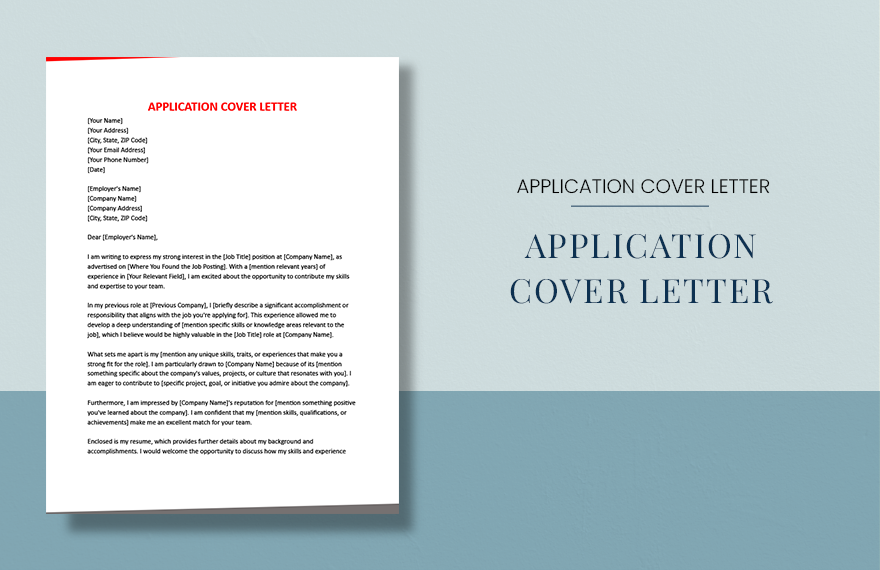 Application Cover Letter