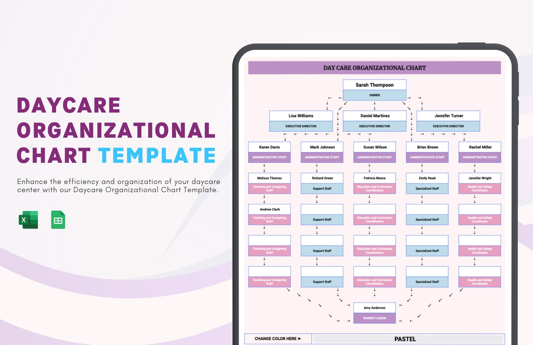 Daycare Organizational Chart Template