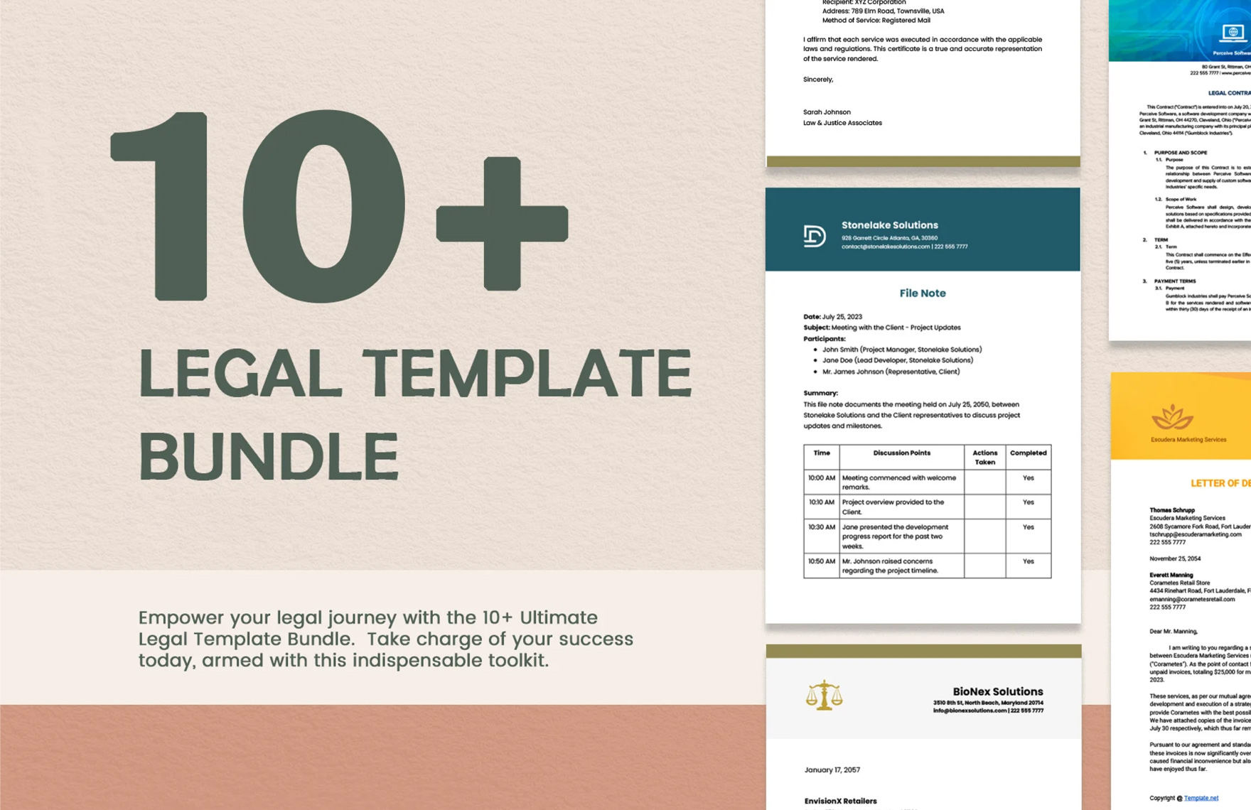 10+ Legal Template Bundle