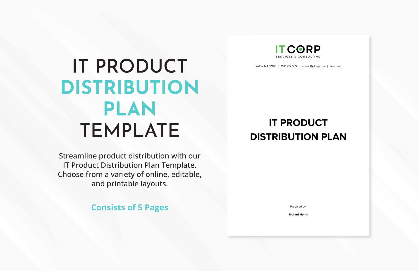 IT Product Distribution Plan Template