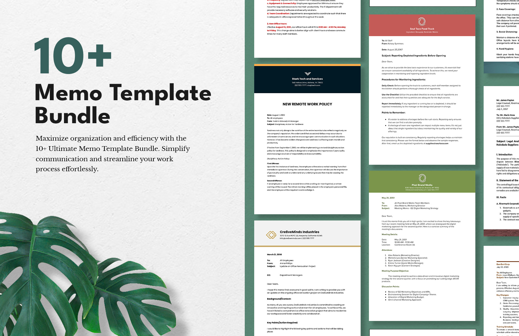 10+ Memo Template Bundle