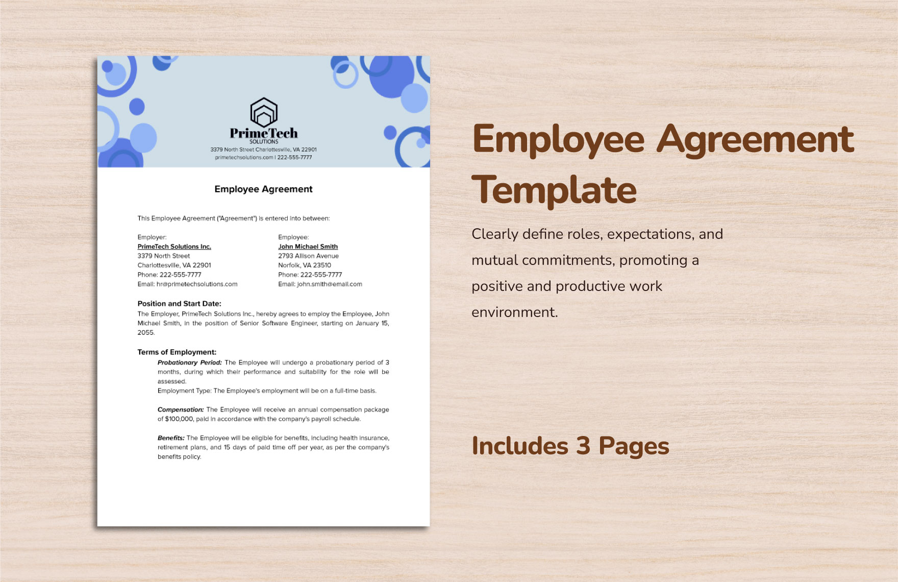 Employee Agreement Template