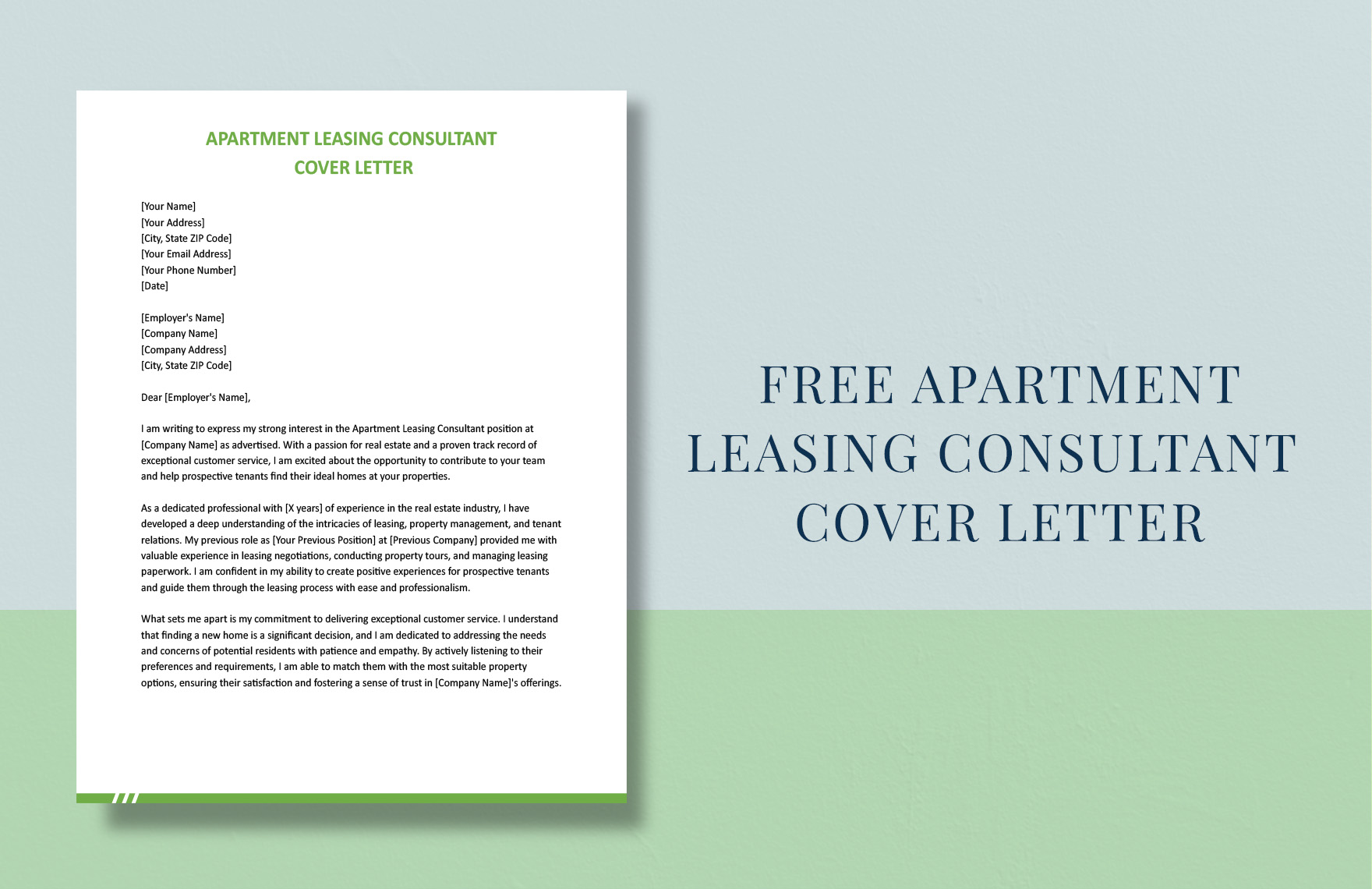 Apartment Leasing Consultant Cover Letter