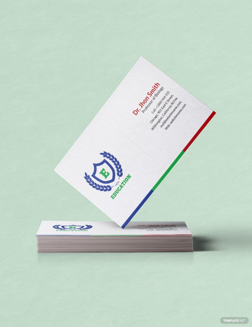 Education Business Card Template