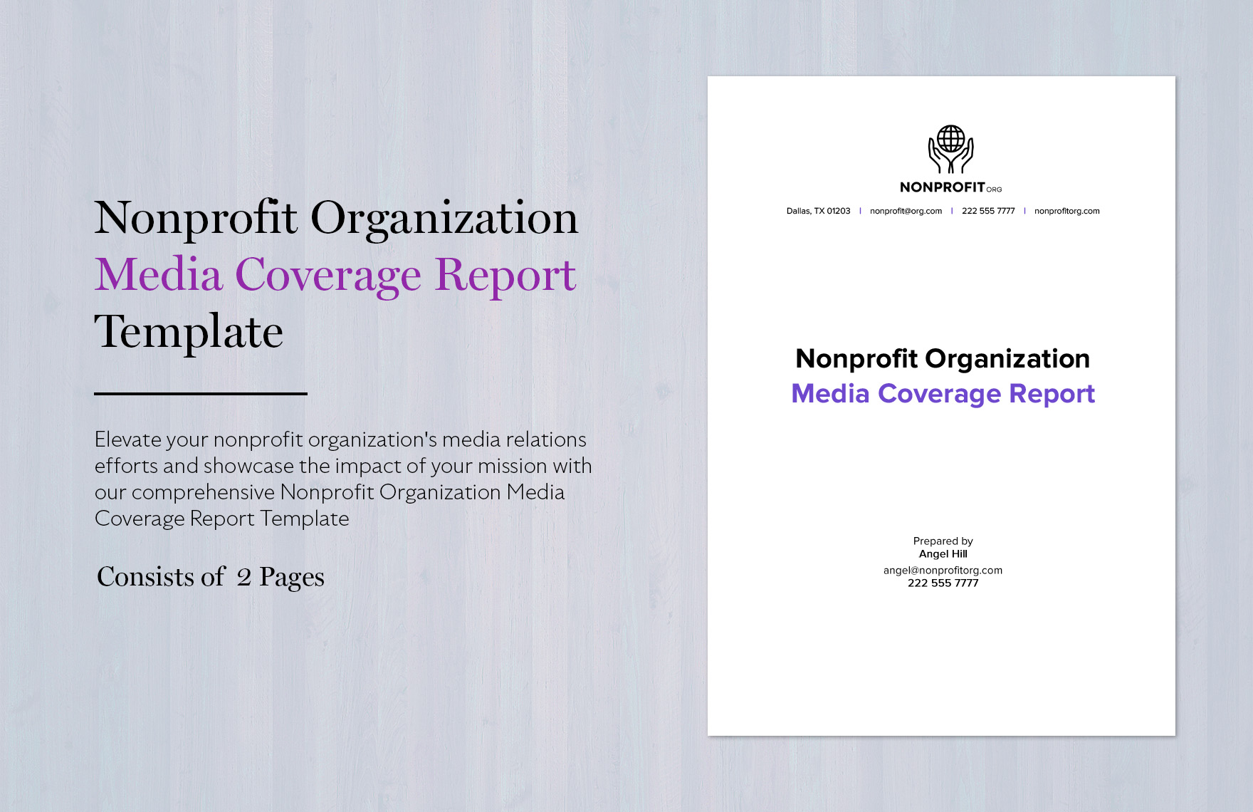 Nonprofit Organization Media Coverage Report Template