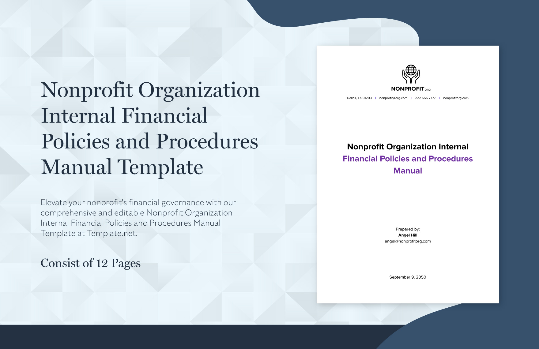 Nonprofit Organization Internal Financial Policies and Procedures Manual Template