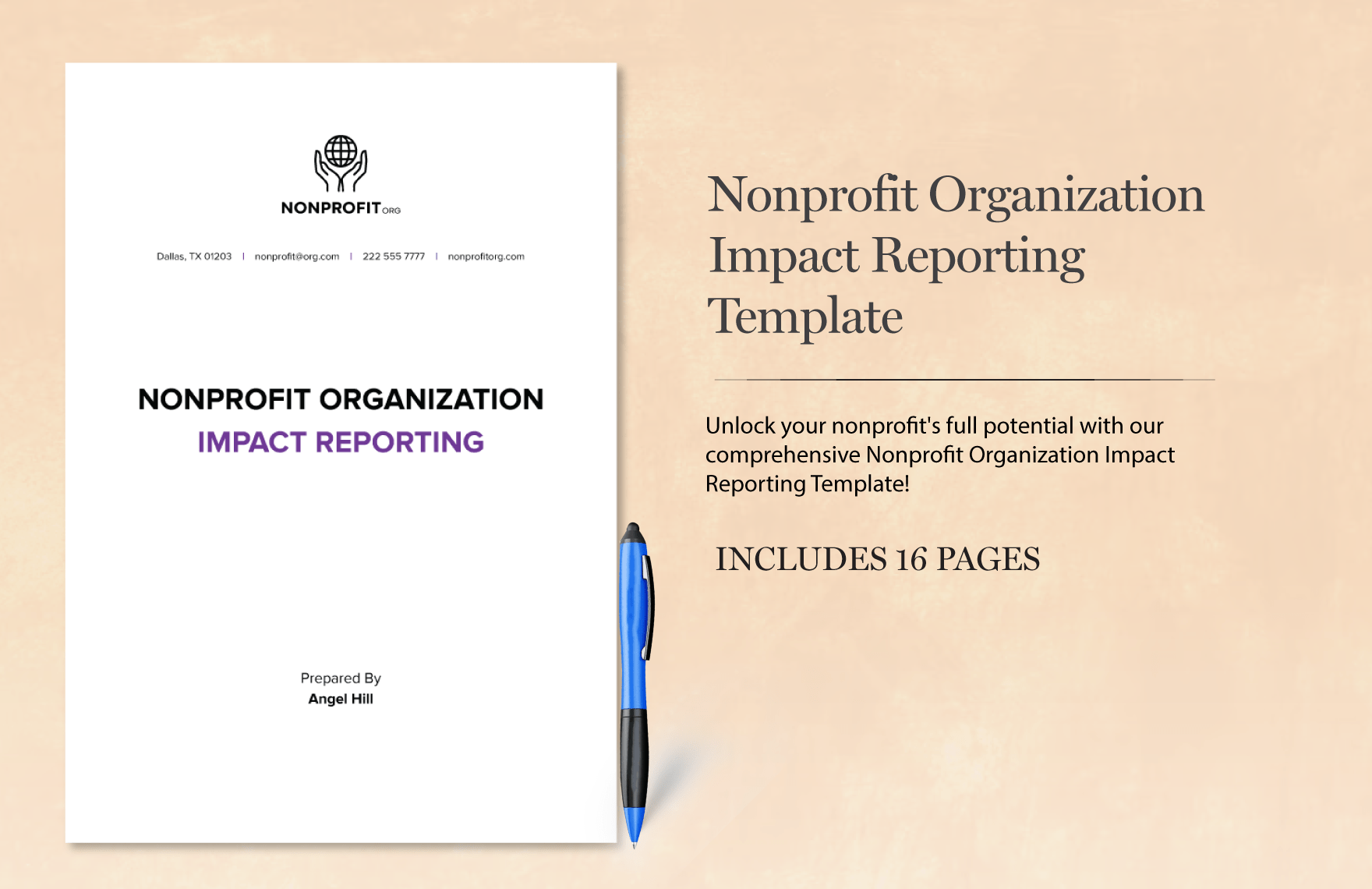 Nonprofit Organization Impact Reporting Template