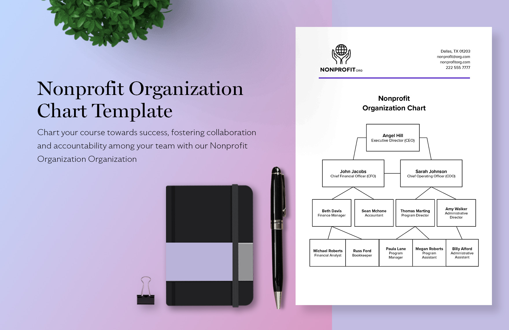 Nonprofit Organization Chart Template