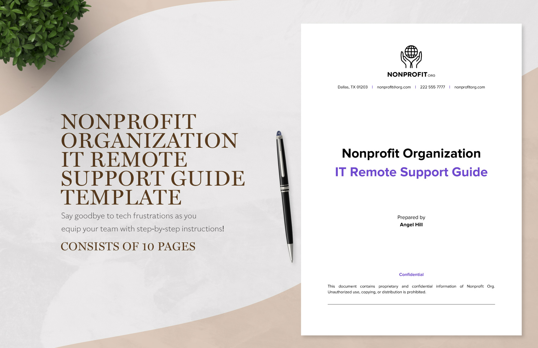 Nonprofit Organization IT Remote Support Guide Template