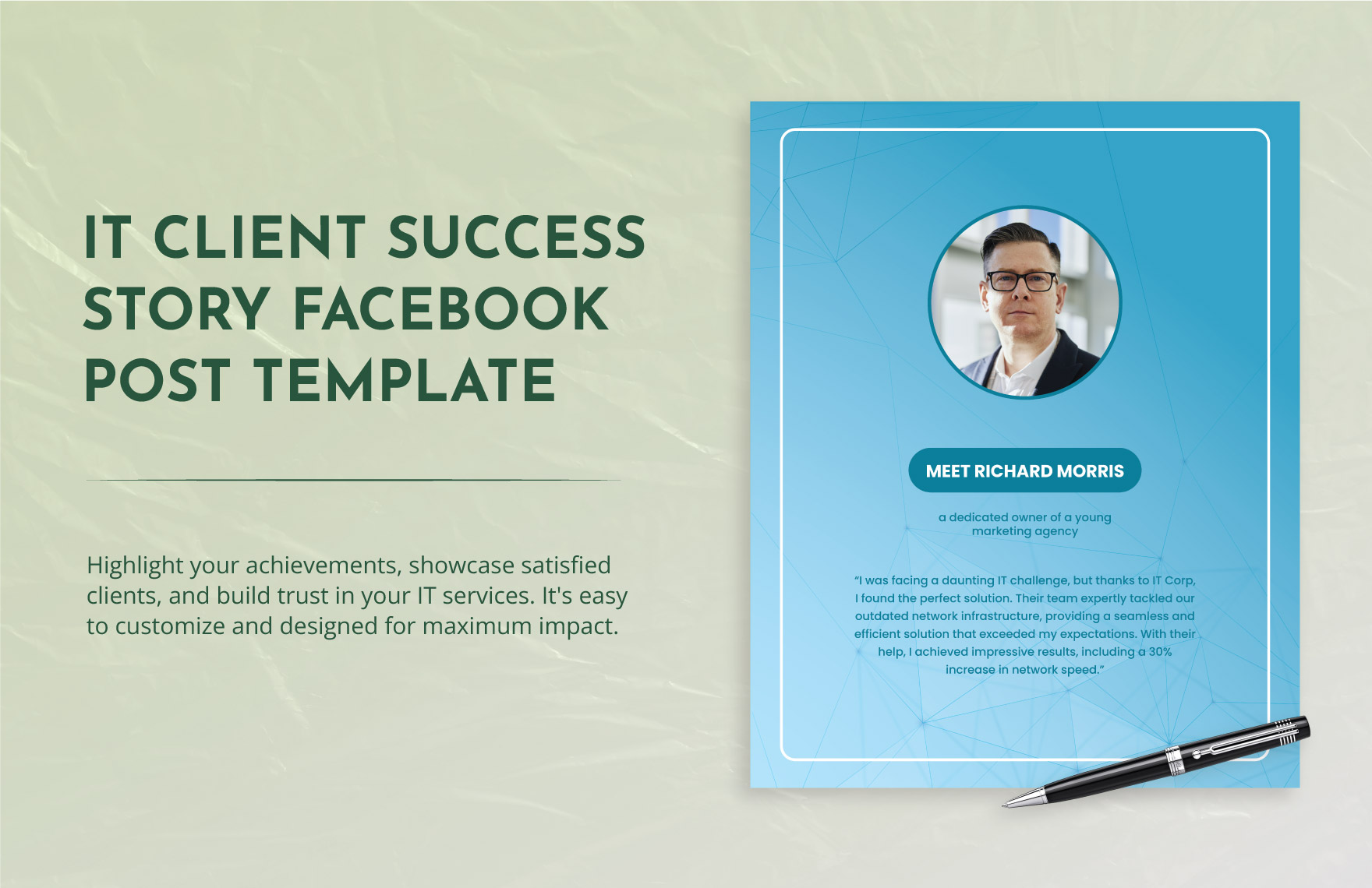 IT Client Success Story Facebook Post Template