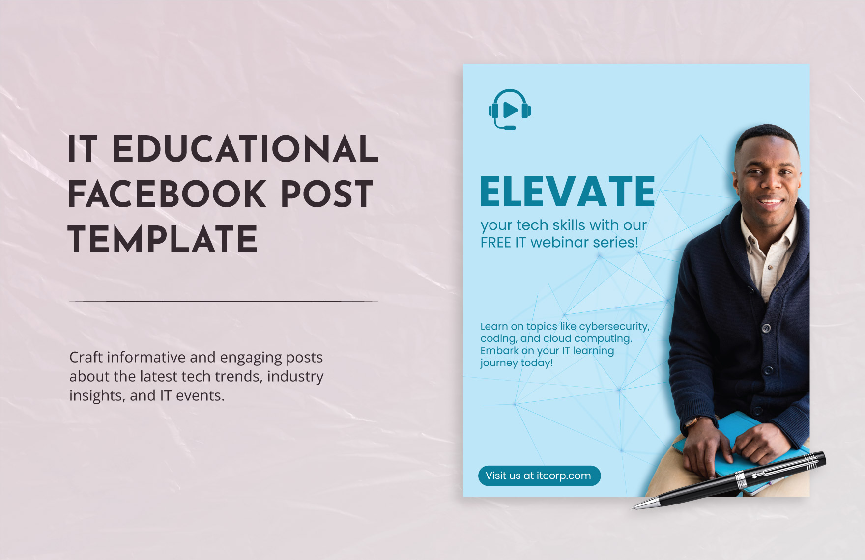 IT Educational Facebook Post Template