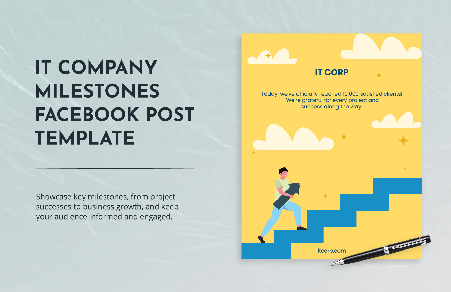 IT Company Milestones Facebook Post Template