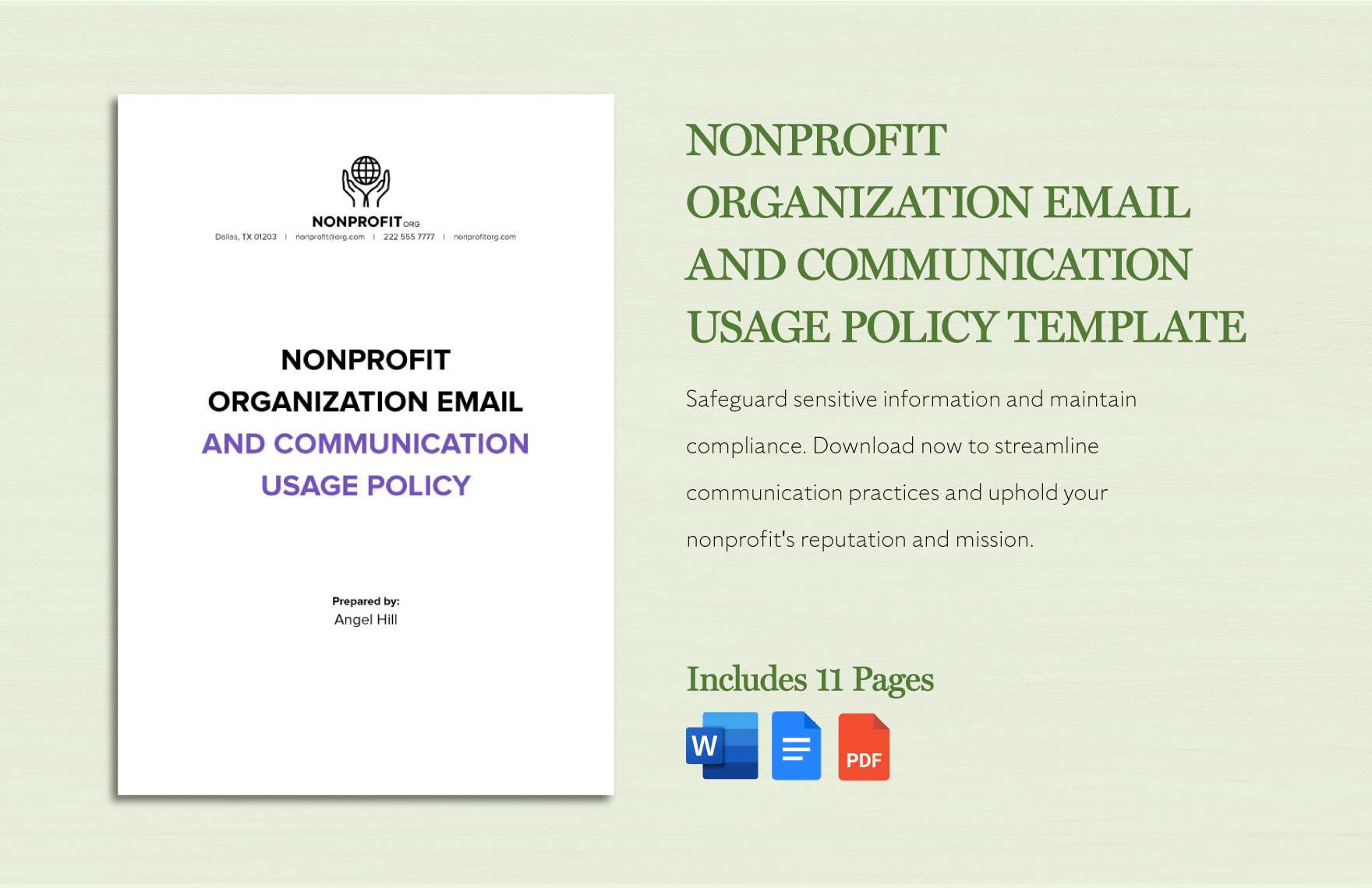 Nonprofit Organization Email and Communication Usage Policy Template