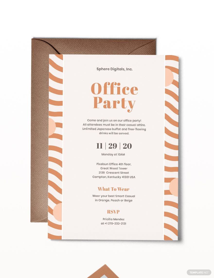 Office Party Invitation Template