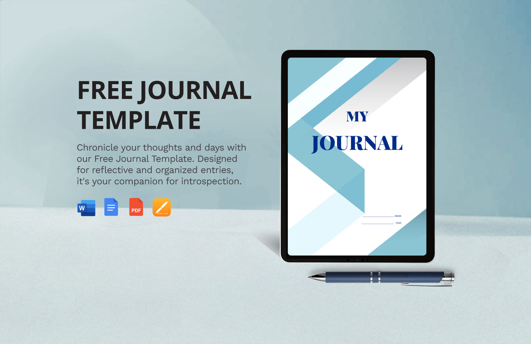 Journal Template in Word, PDF, Google Docs, Pages - Download | Template.net