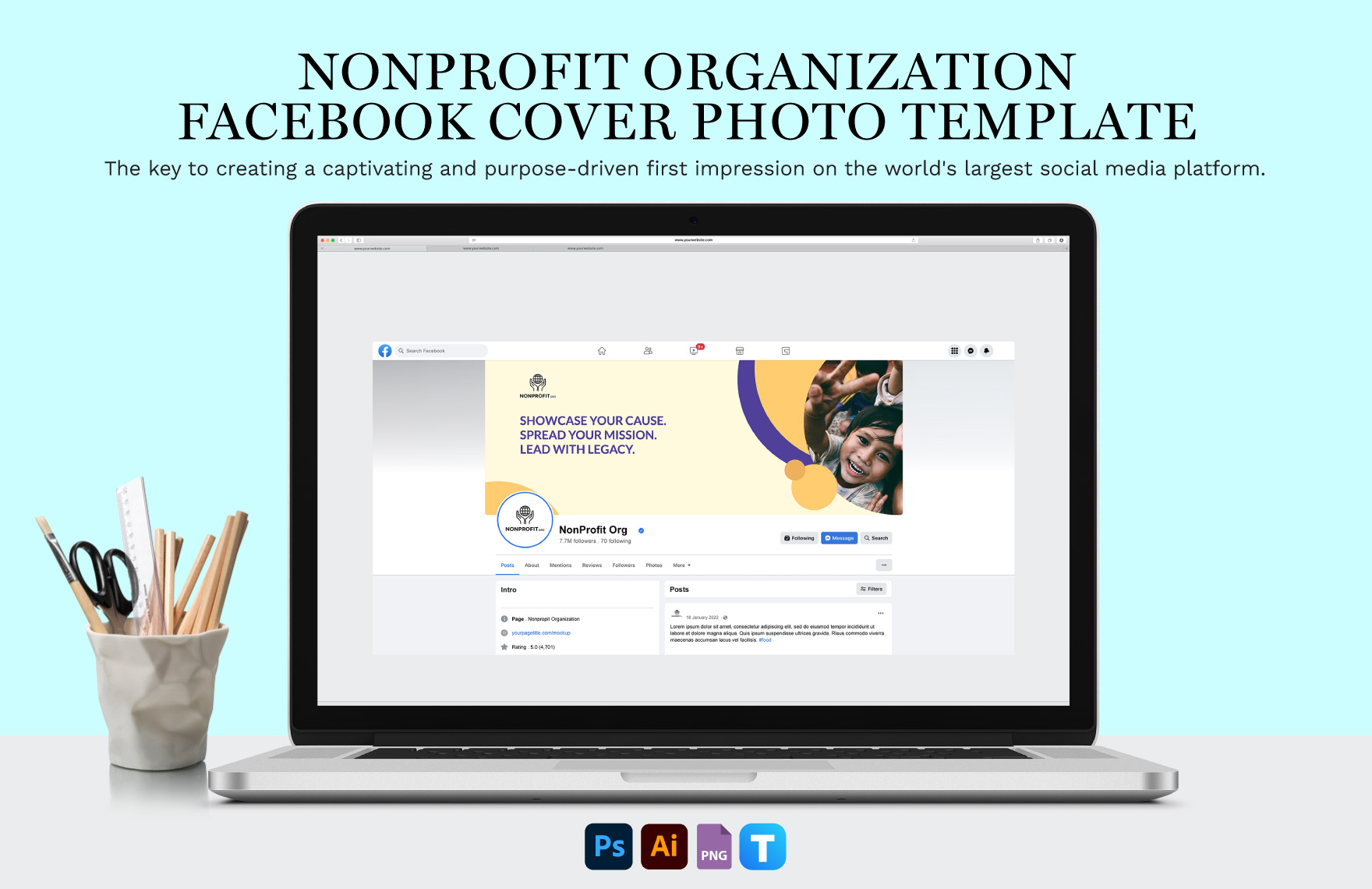 Nonprofit Organization Facebook Cover Photo Template