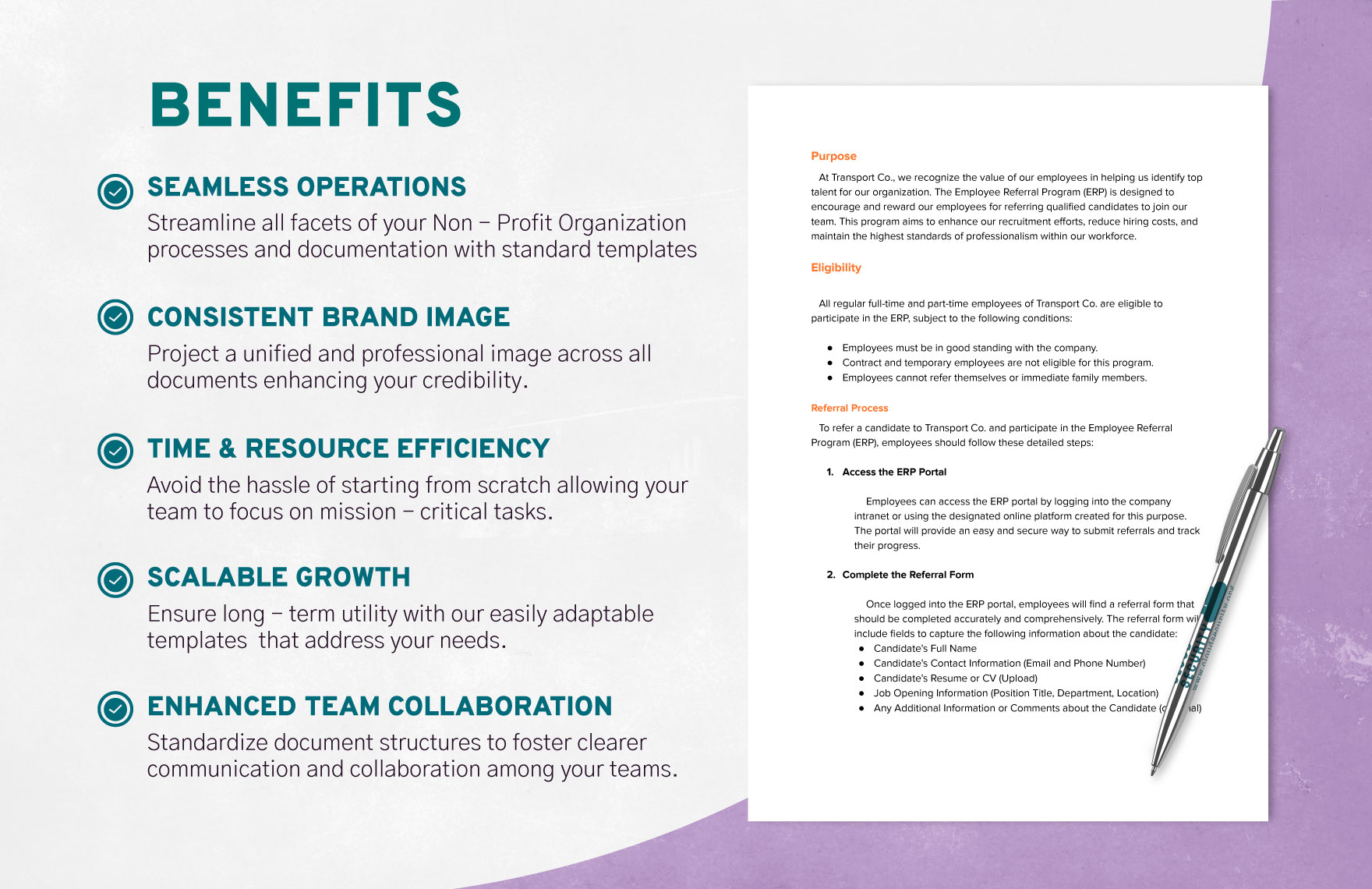 Transport and Logistics Employee Referral Program Policy Template