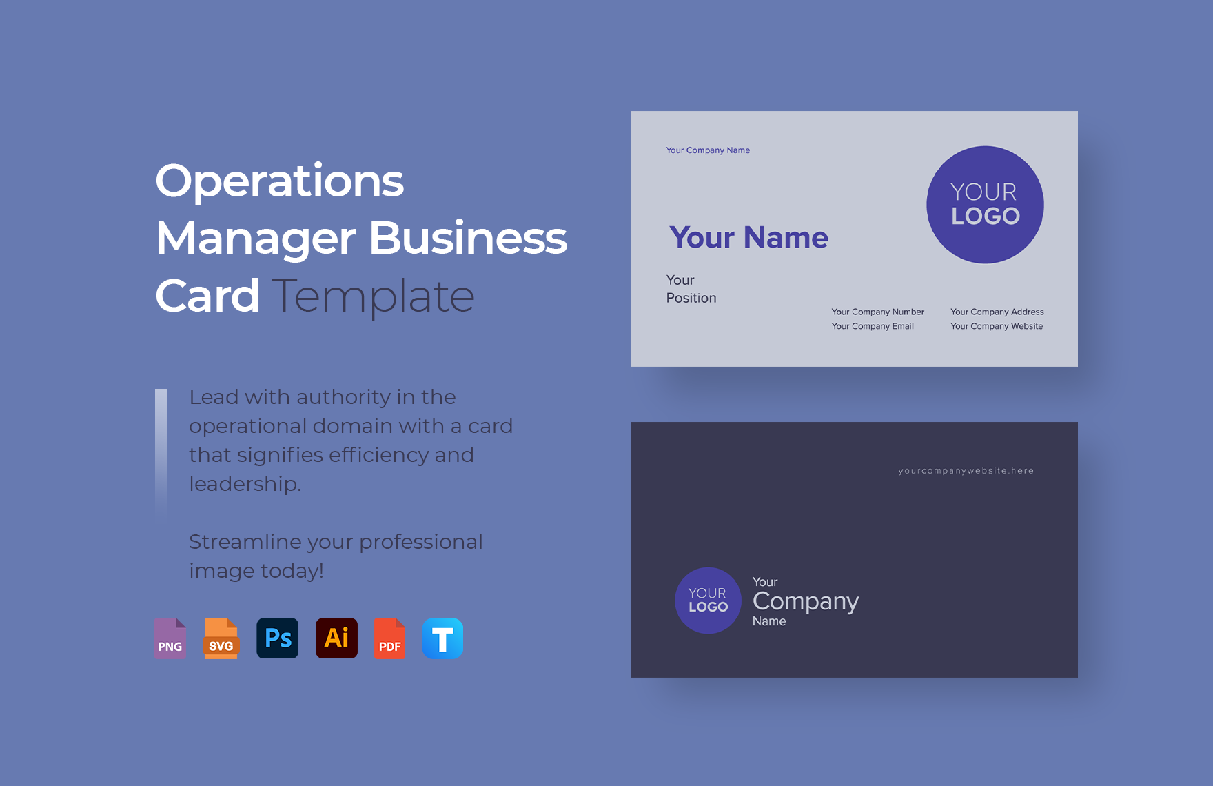 Operations Manager Business Card Template