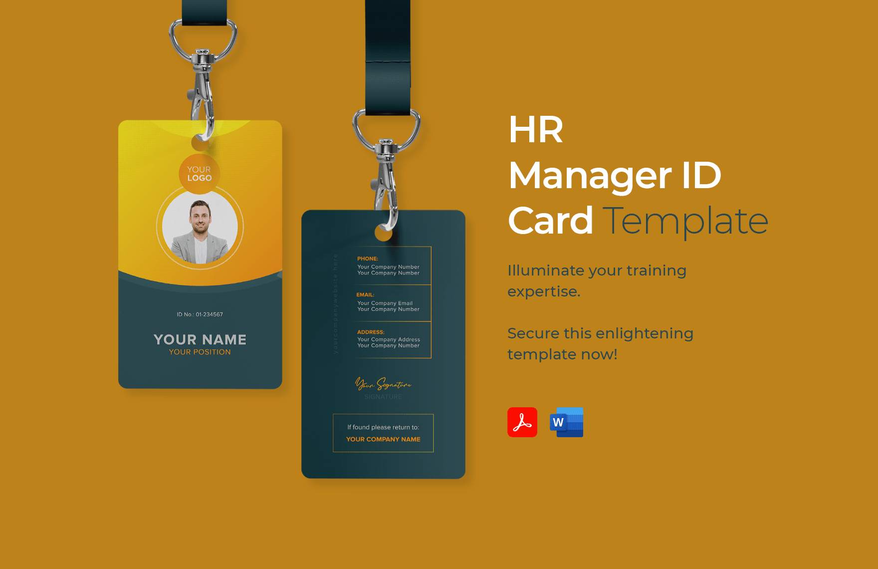 HR Manager ID Card Template