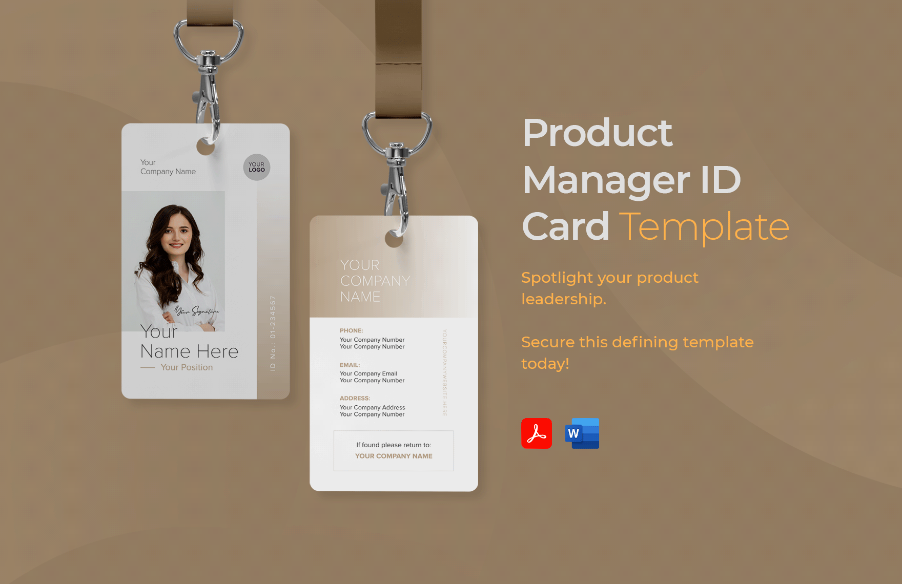 Product Manager ID Card Template