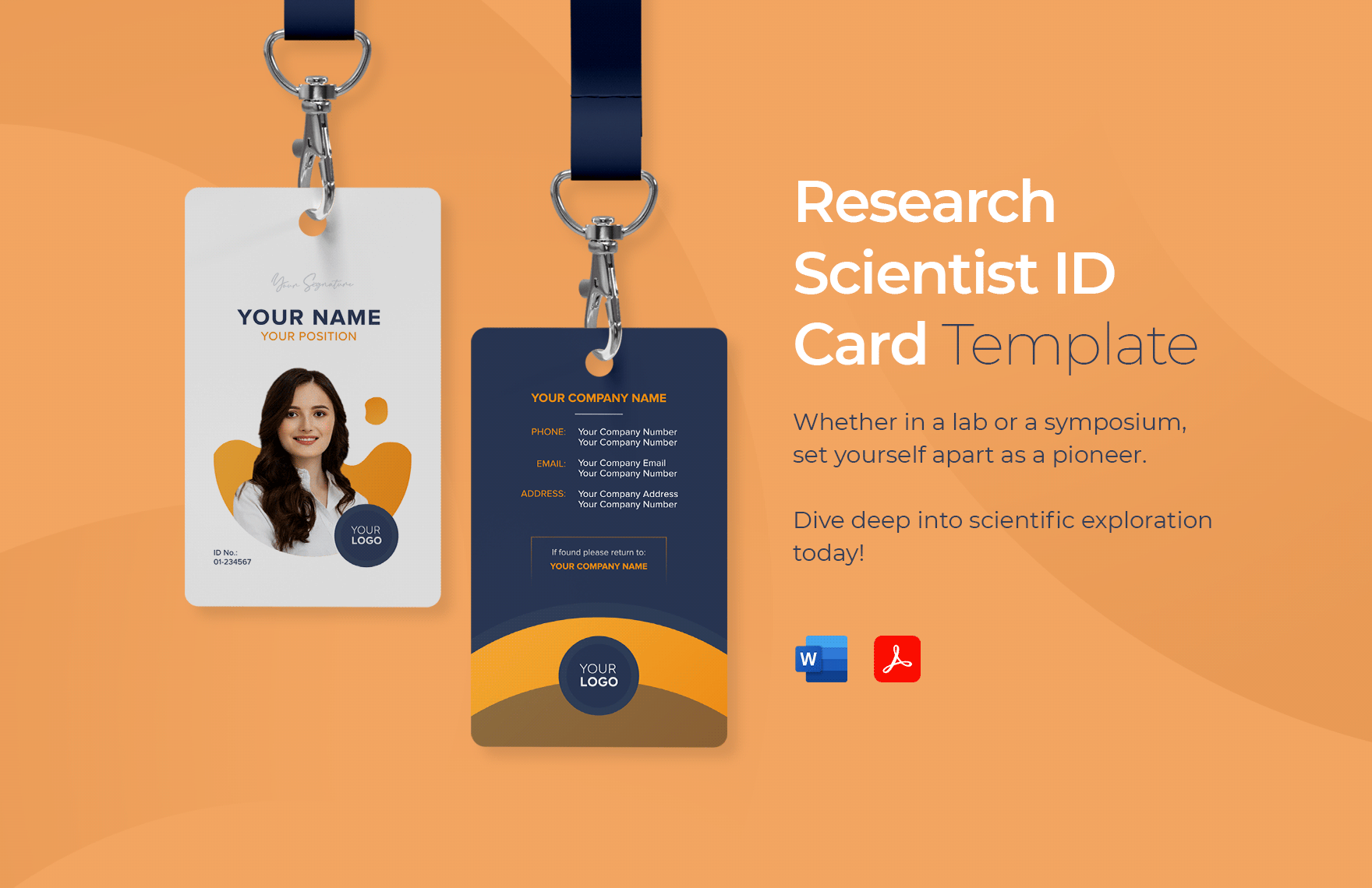 Research Scientist ID Card Template