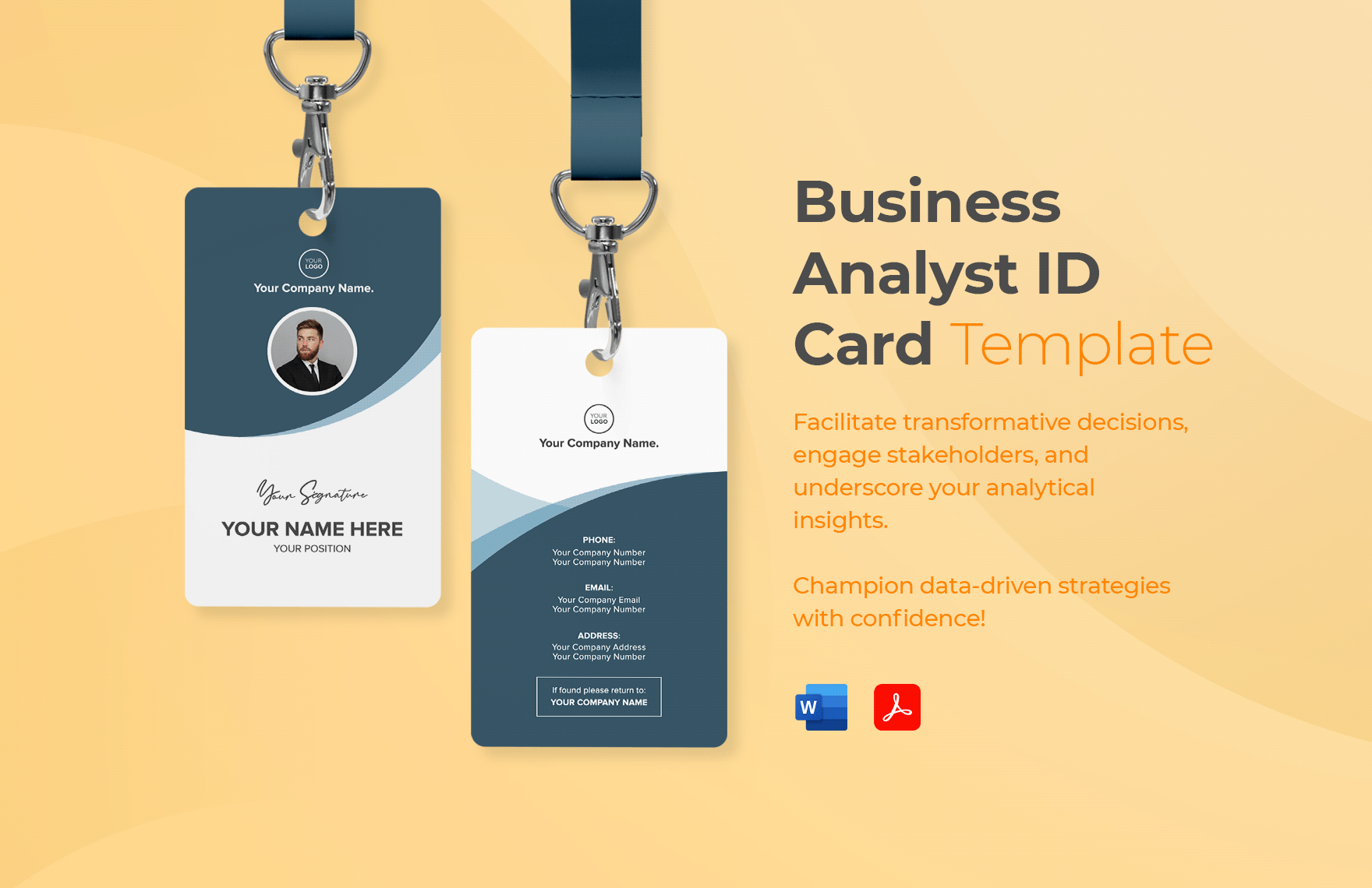 Business Analyst ID Card Template