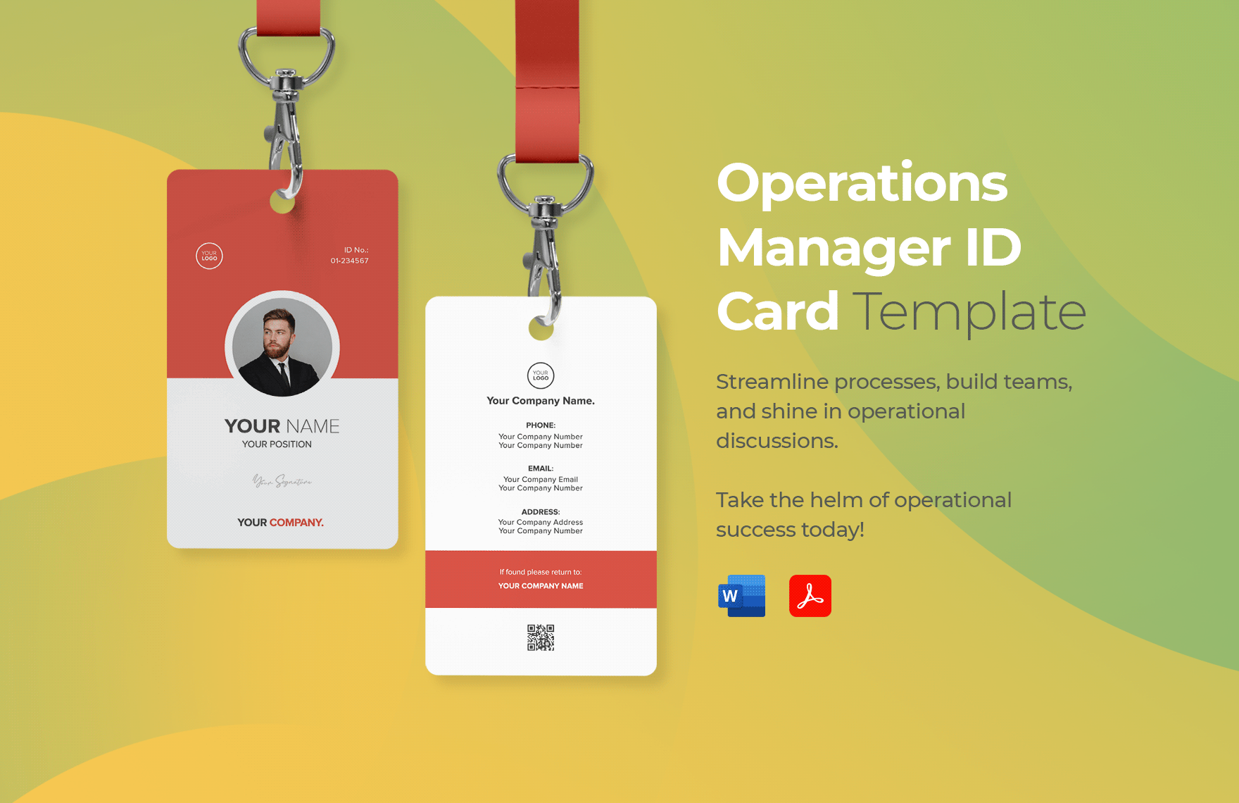 Operations Manager ID Card Template