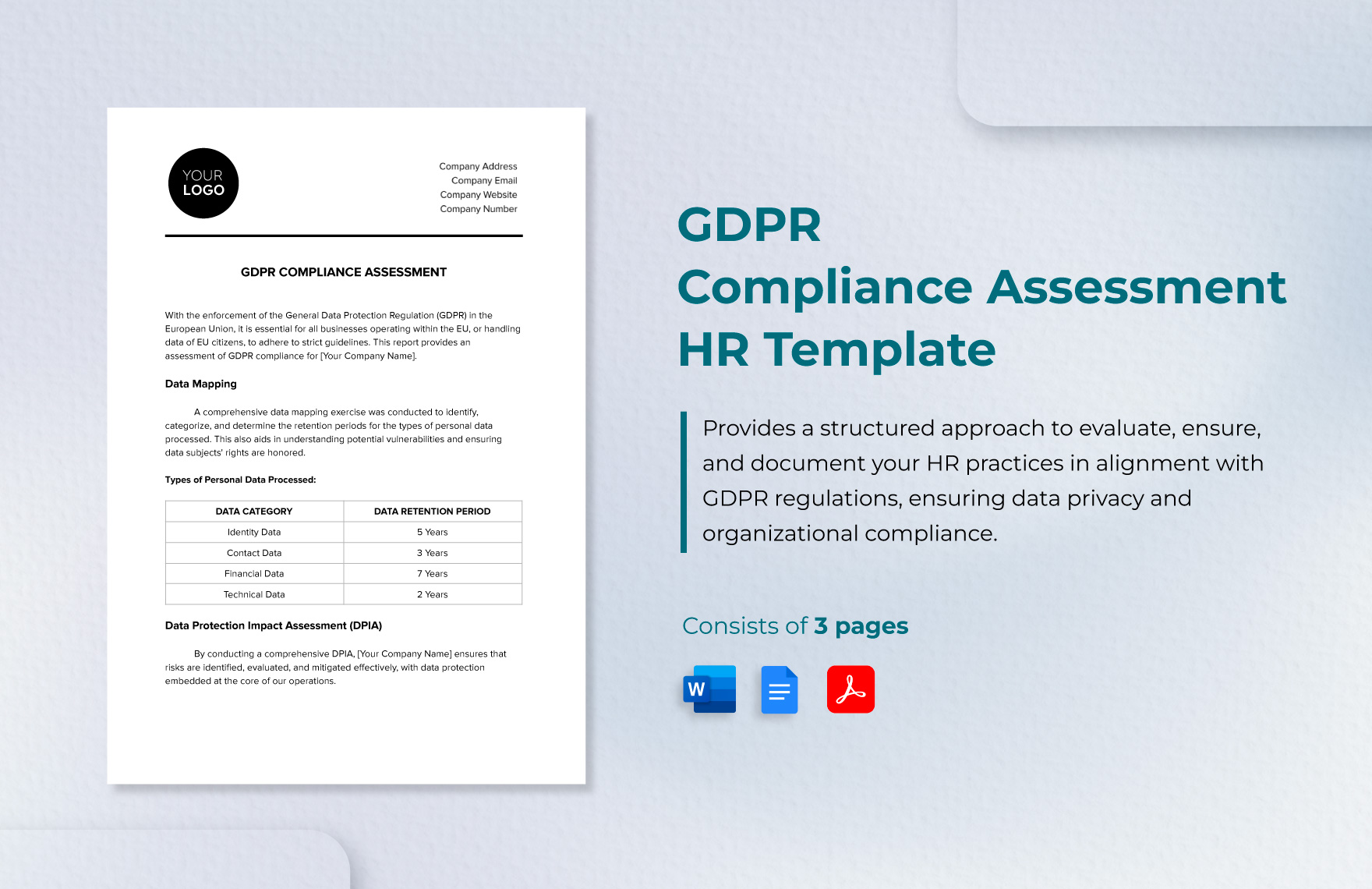 GDPR Compliance Assessment HR Template