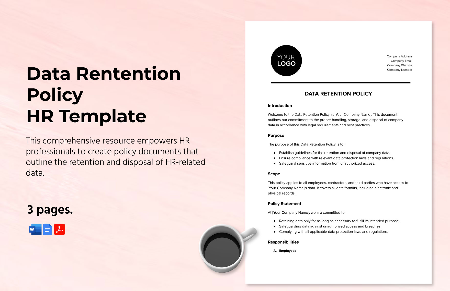 Data Retention Policy HR Template