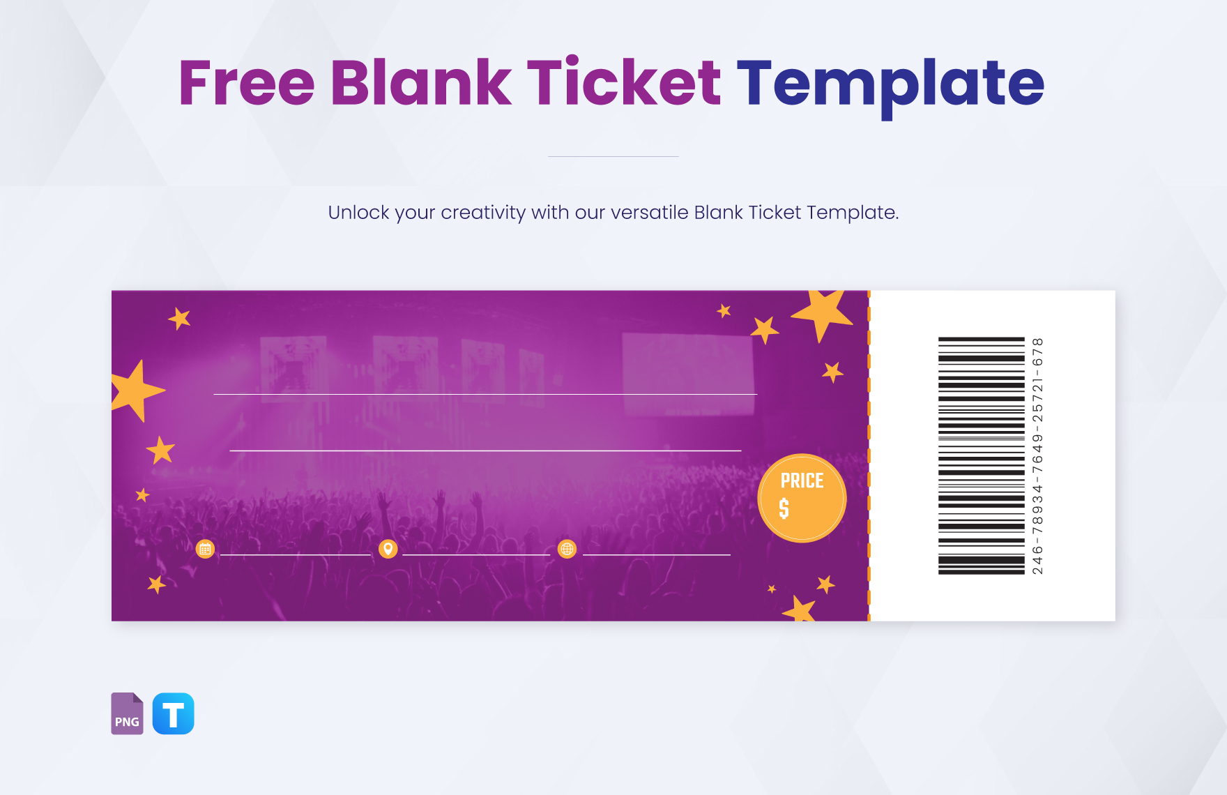 Blank Ticket Template