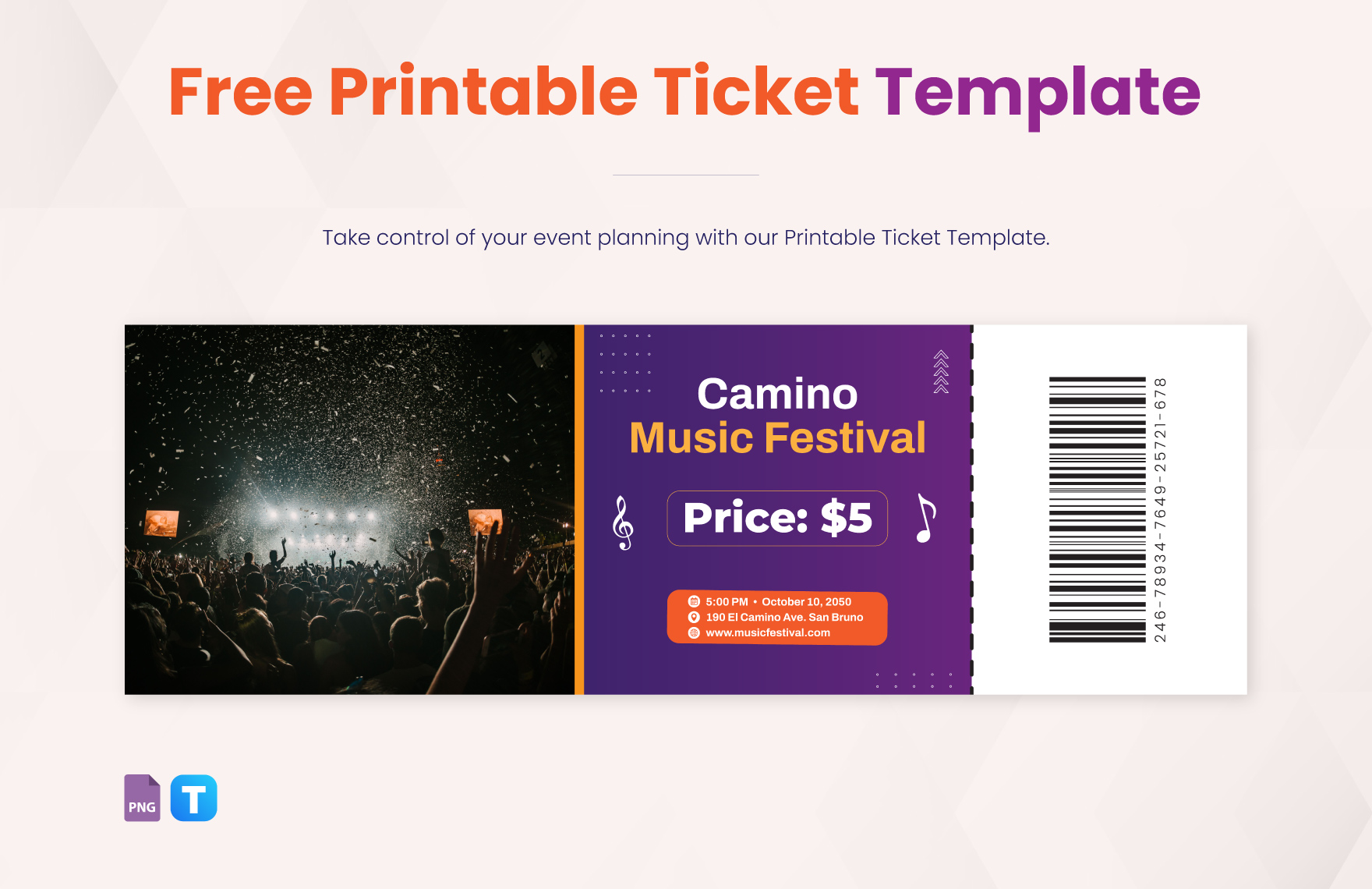 Printable Ticket Template