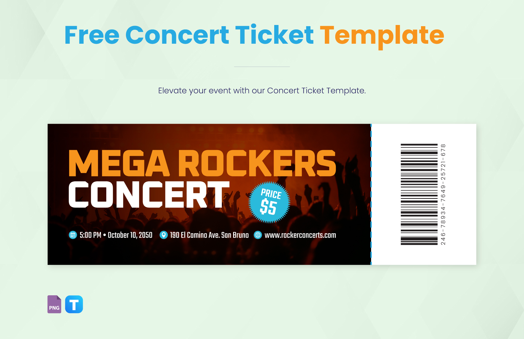 Concert Ticket Template