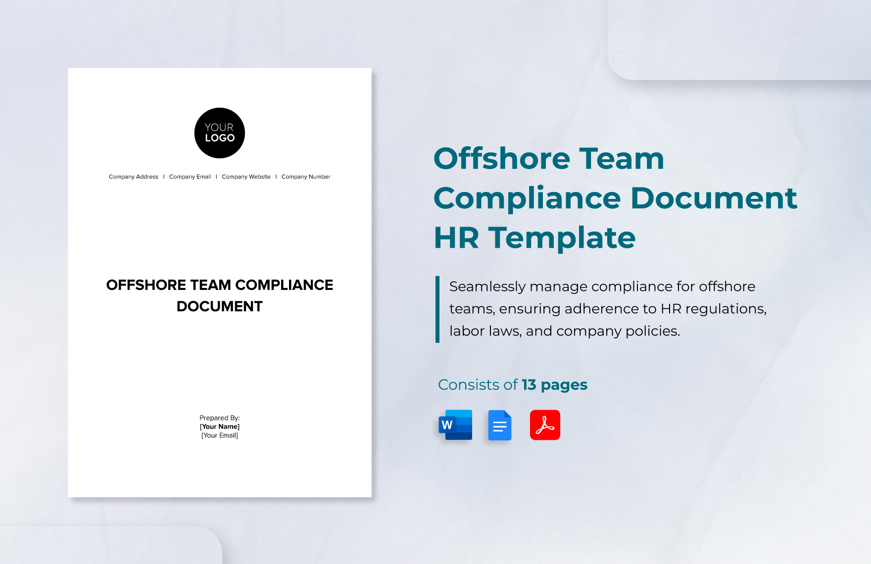 Offshore Team Compliance Document HR Template