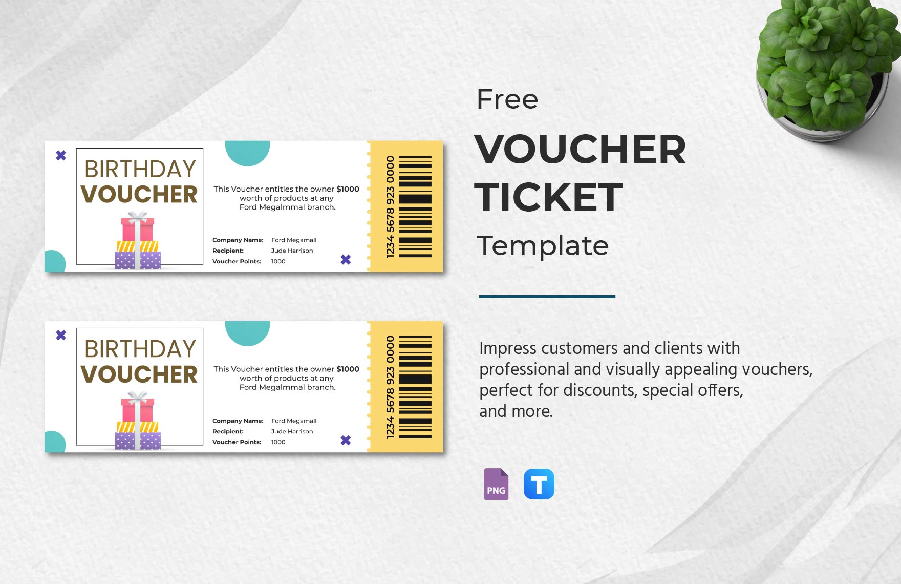 Voucher Ticket Template