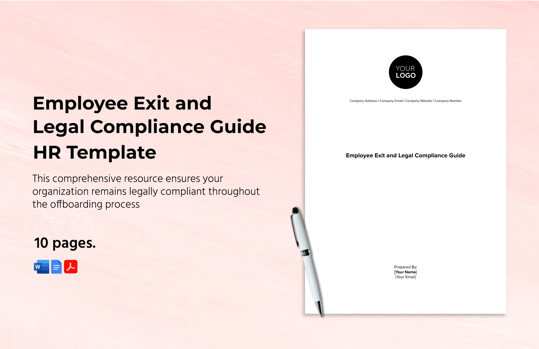 Employee Exit and Legal Compliance Guide HR Template