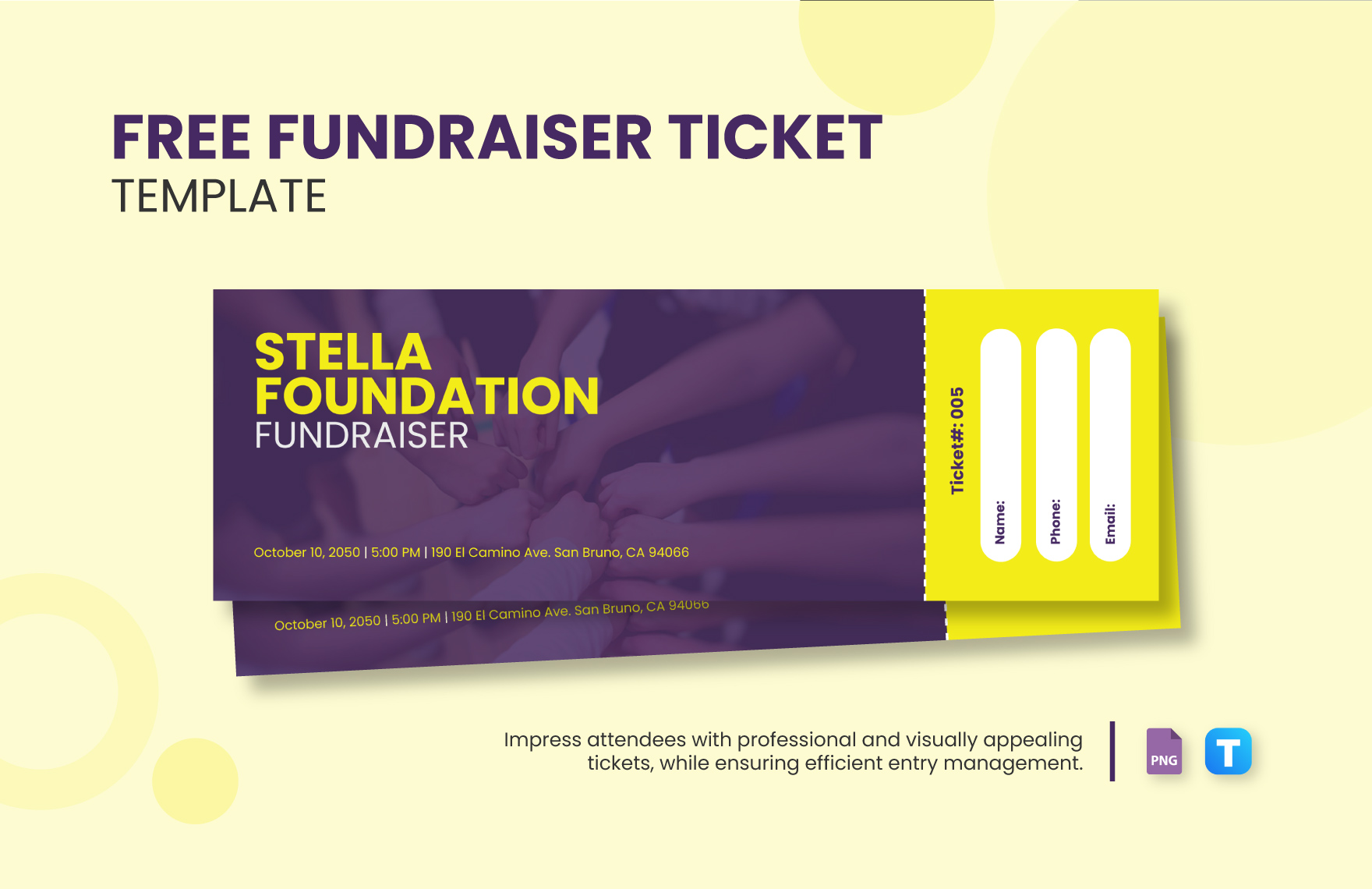 Fundraiser Ticket Template