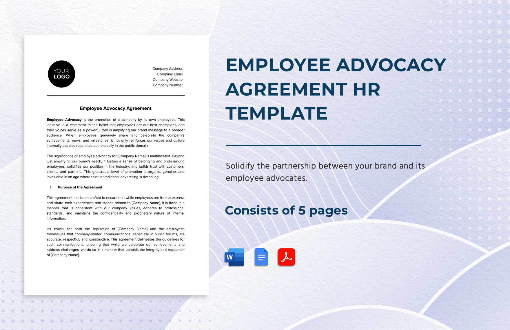 Employee Advocacy Agreement HR Template