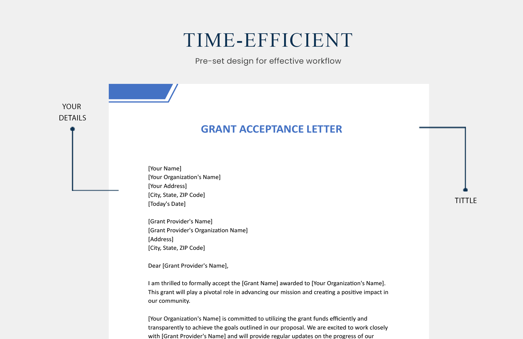 Grant Acceptance Letter