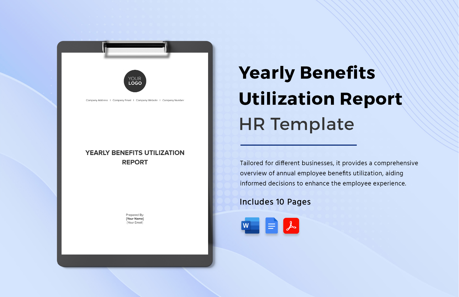 Yearly Benefits Utilization Report HR Template