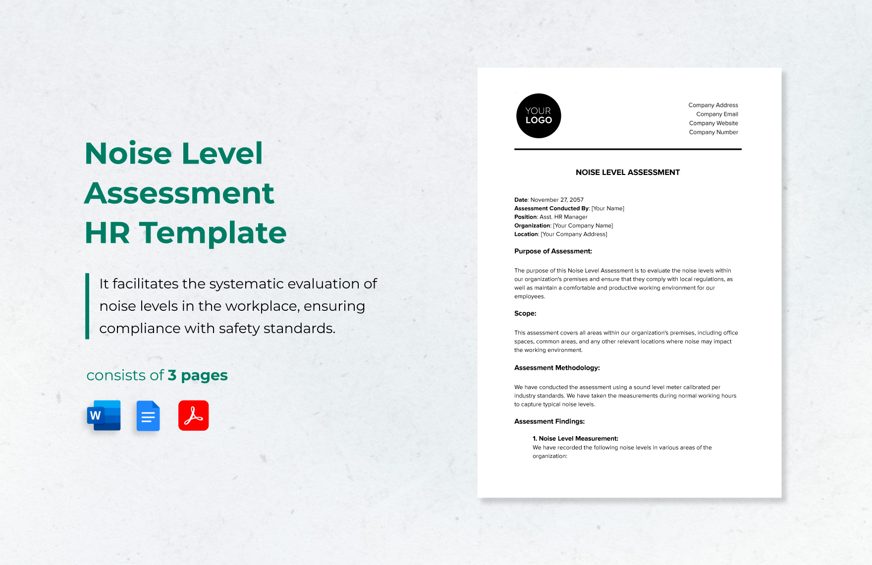 Noise Level Assessment HR Template