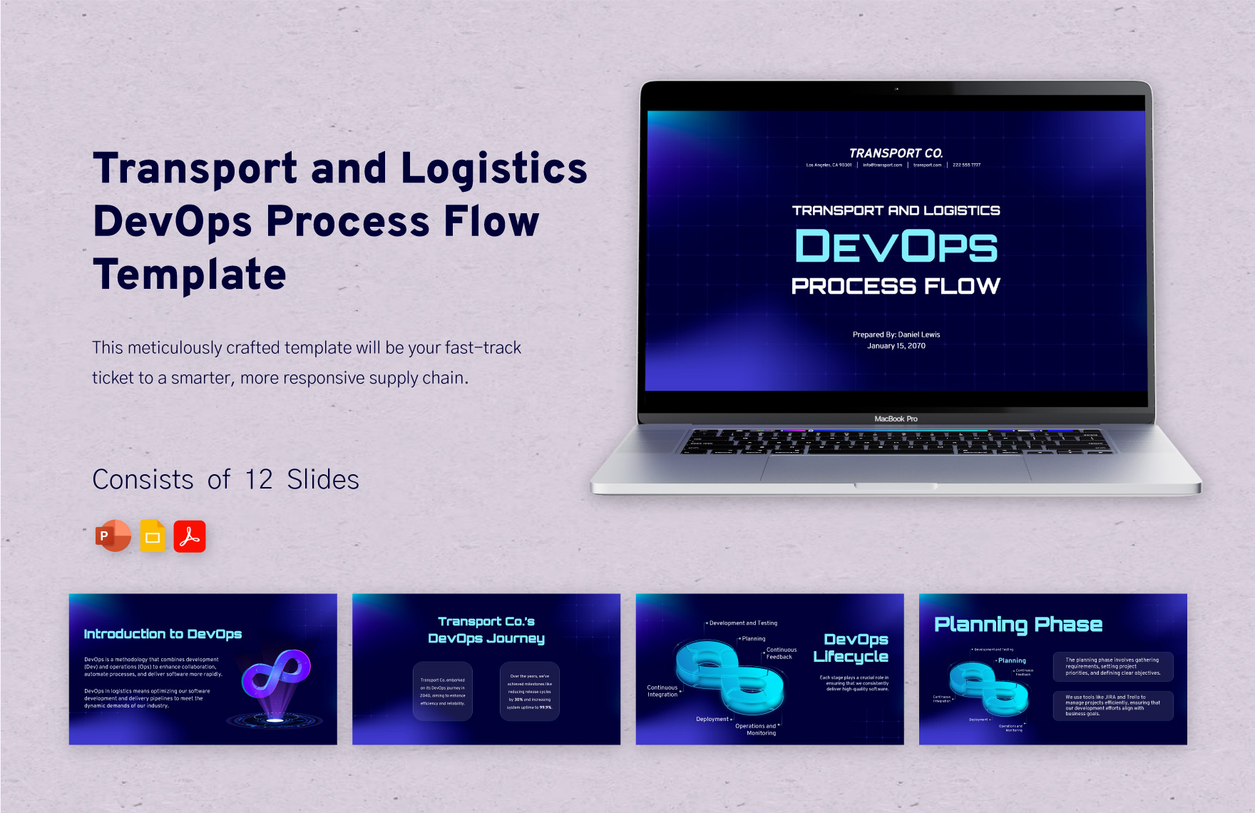 Transport and Logistics DevOps Process Flow Template